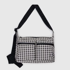 BAGGU Medium Cargo Crossbody - Black & White Gingham